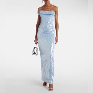 Ilkyaz Ozel Bow-Detailed Sequined Dress